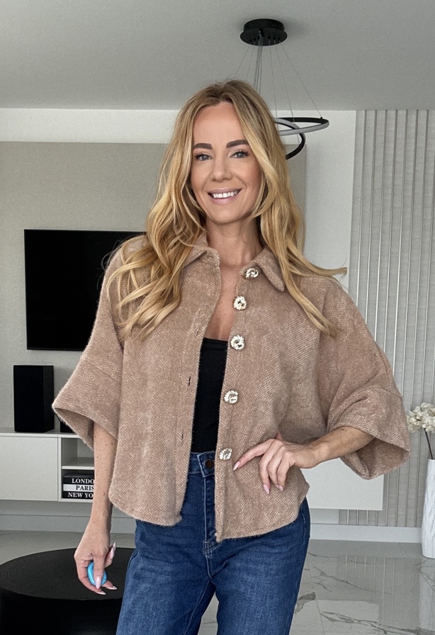Chiara kabátka aranybarna – Innova Fashion